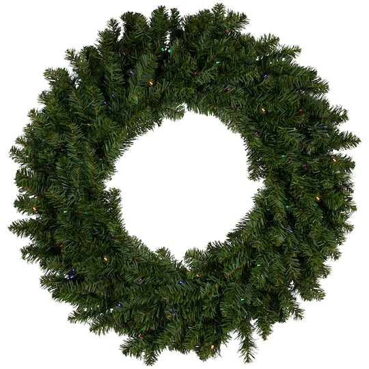 30" LED Canadian Pine Artificial Christmas Wreath